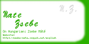 mate zsebe business card