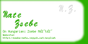 mate zsebe business card